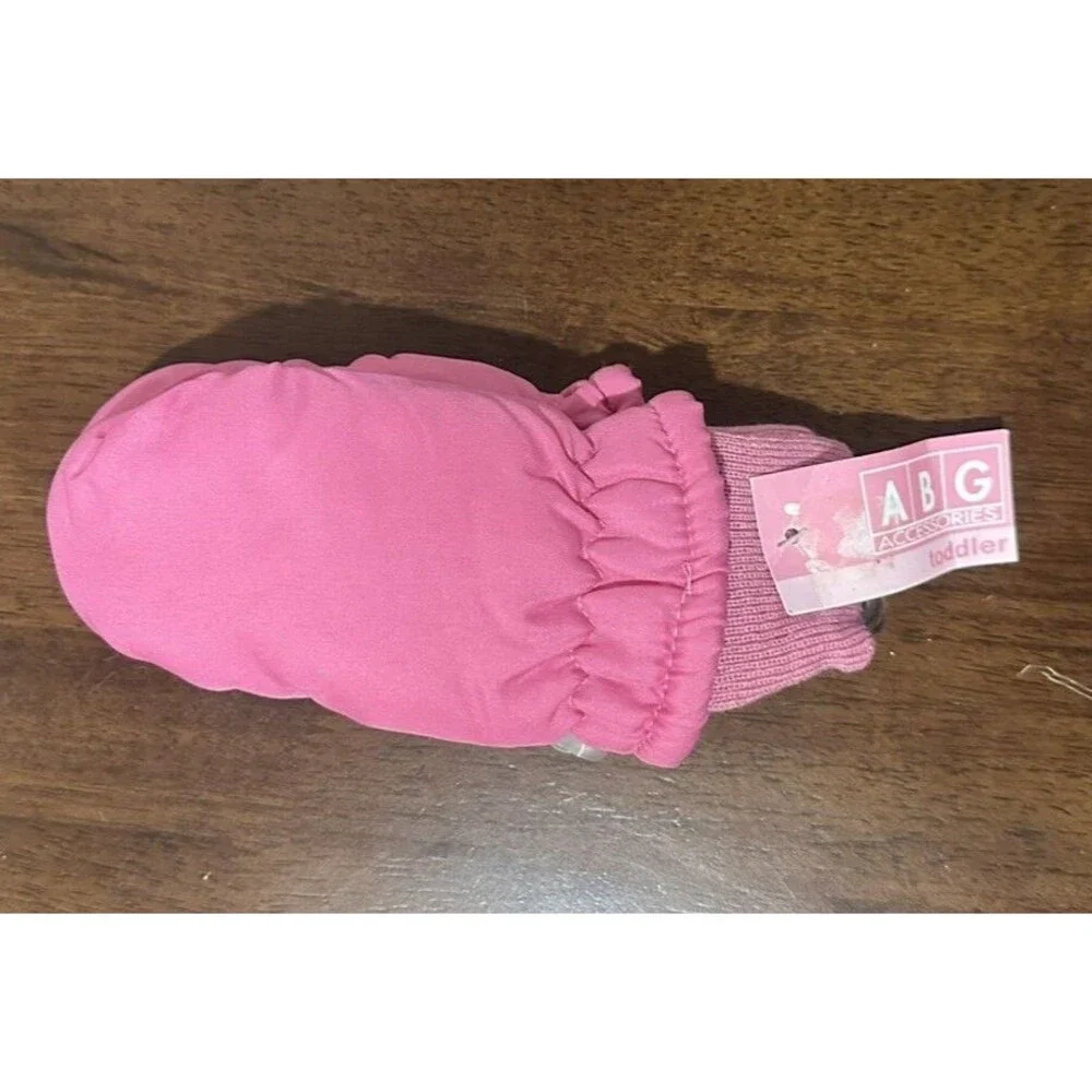 ABG Accessories Girls toddlers winter snow pink mittens